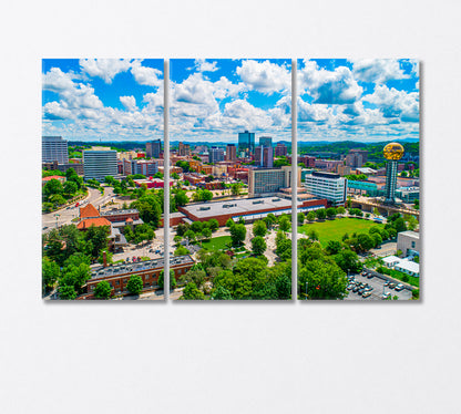 Downtown Knoxville Tennessee USA Canvas Print-Canvas Print-CetArt-3 Panels-36x24 inches-CetArt