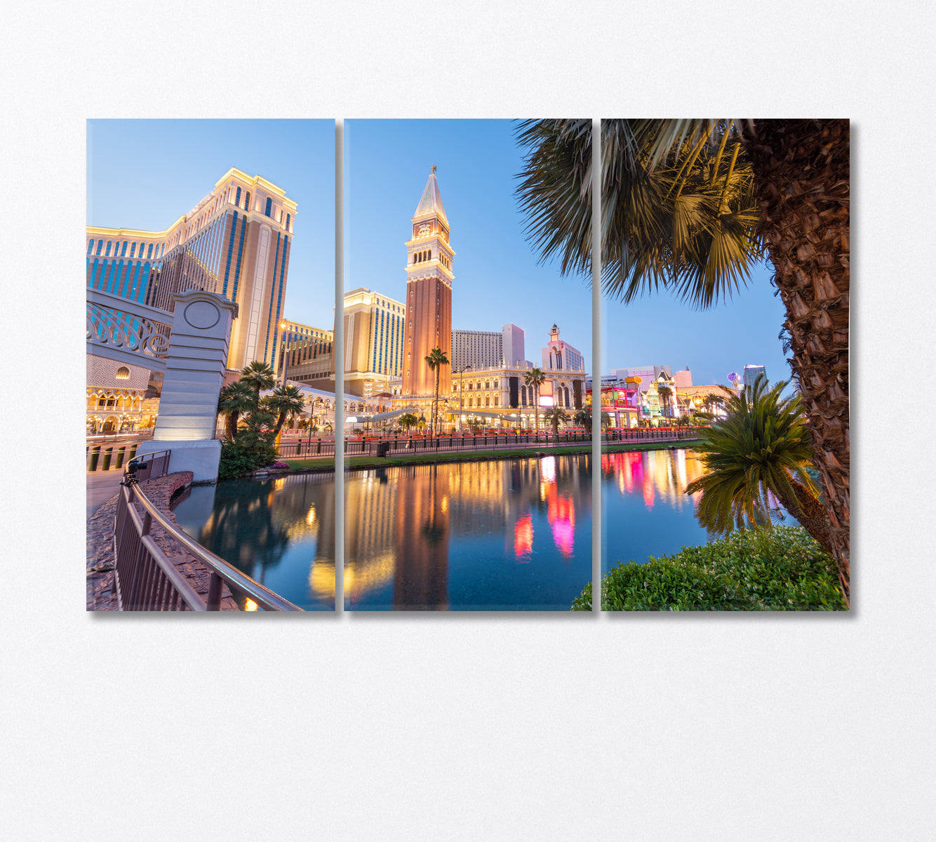 Las Vegas Cityscape Nevada USA Canvas Print-Canvas Print-CetArt-3 Panels-36x24 inches-CetArt