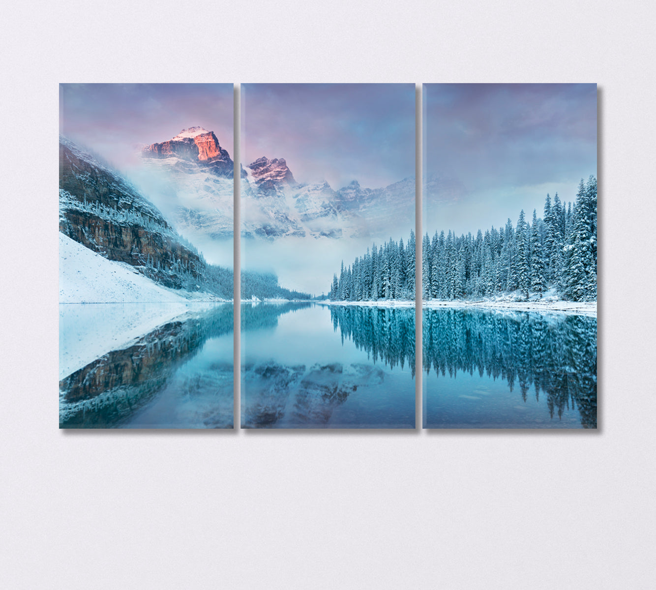 Winter in Banff National Park Canada Canvas Print-Canvas Print-CetArt-3 Panels-36x24 inches-CetArt