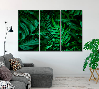 Green Leaves Close Up Canvas Print-Canvas Print-CetArt-1 Panel-24x16 inches-CetArt