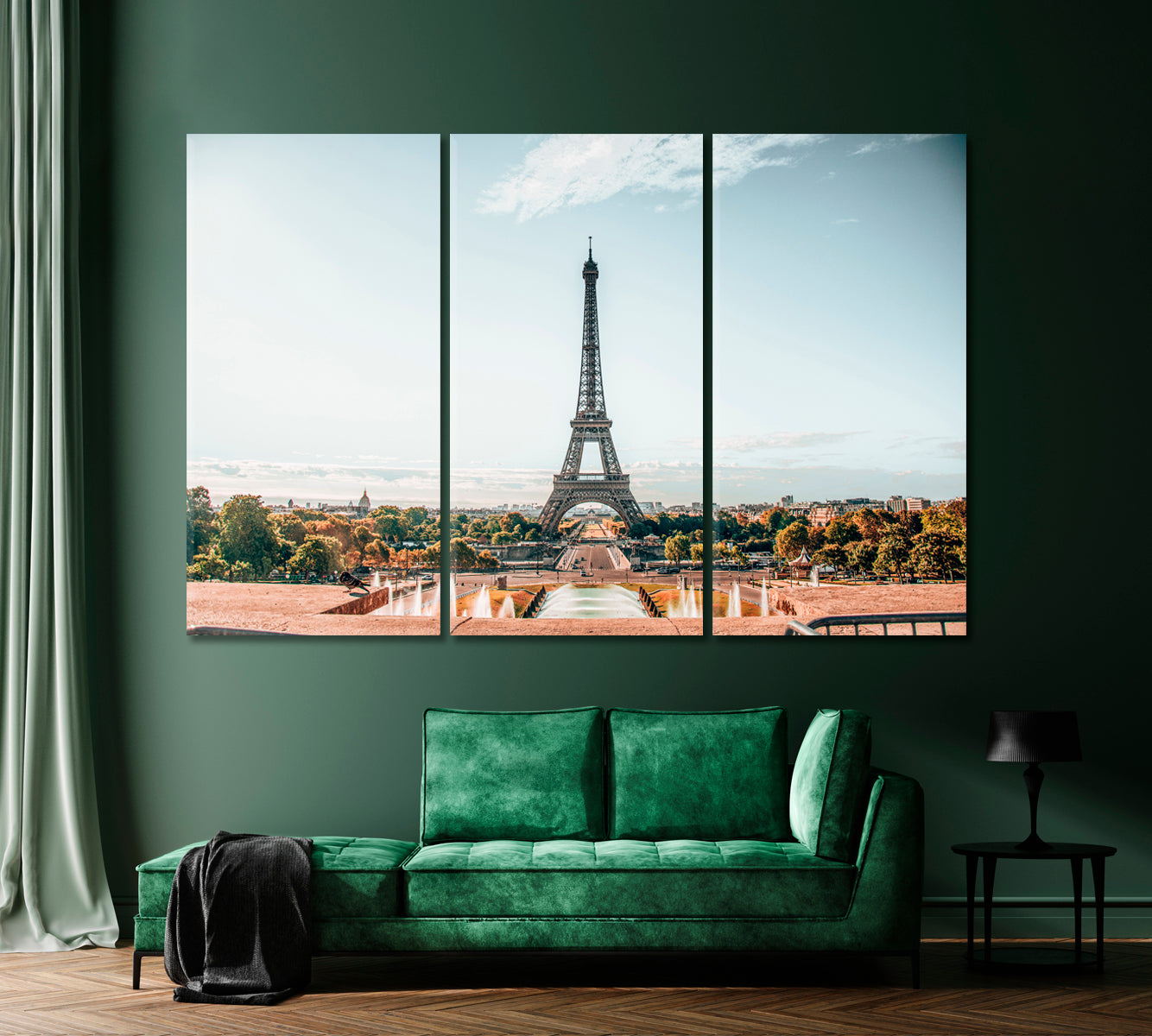 Eiffel Tower Paris France Canvas Print-Canvas Print-CetArt-1 Panel-24x16 inches-CetArt