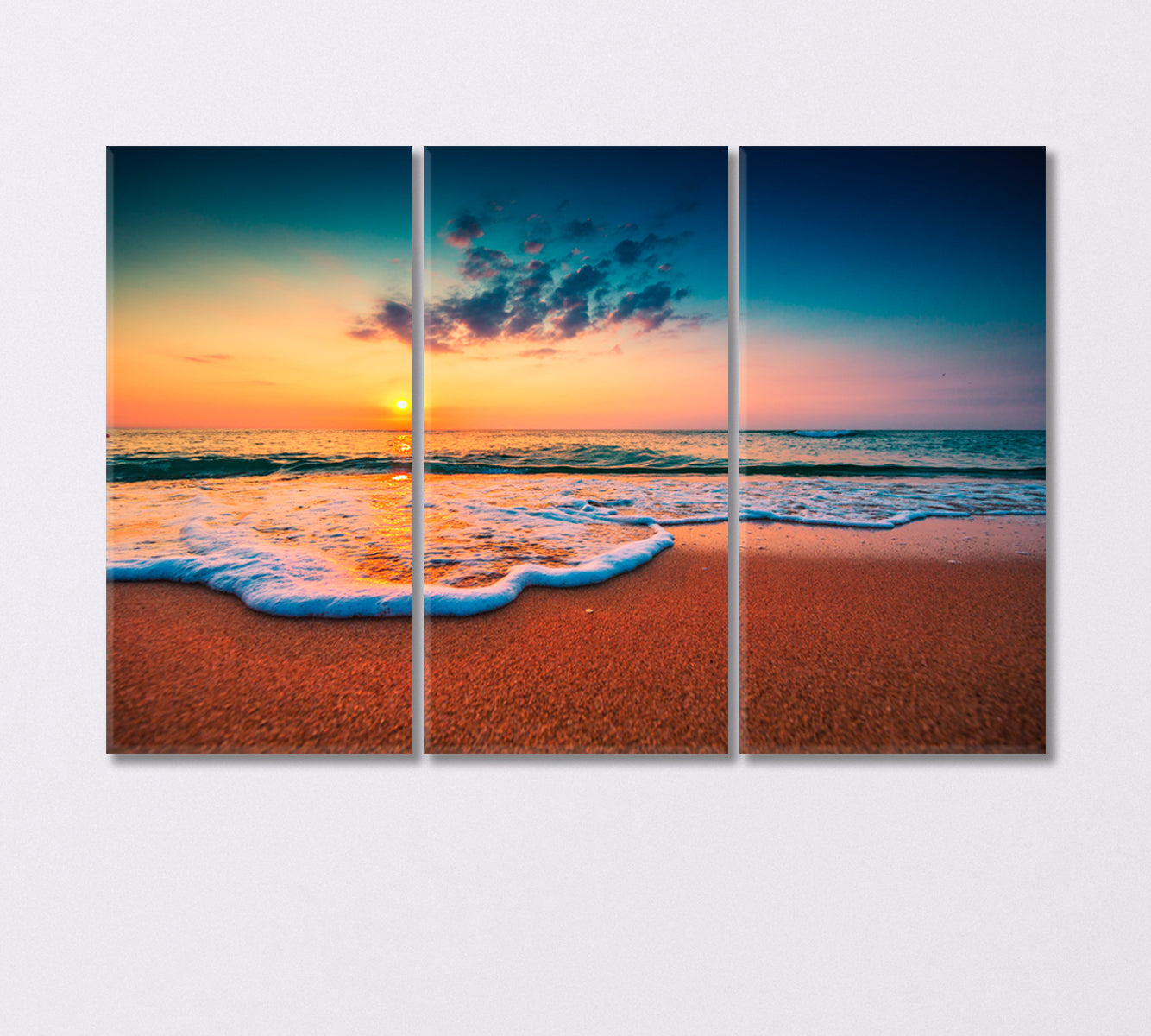 Sunrise over the Sea Canvas Print-Canvas Print-CetArt-3 Panels-36x24 inches-CetArt