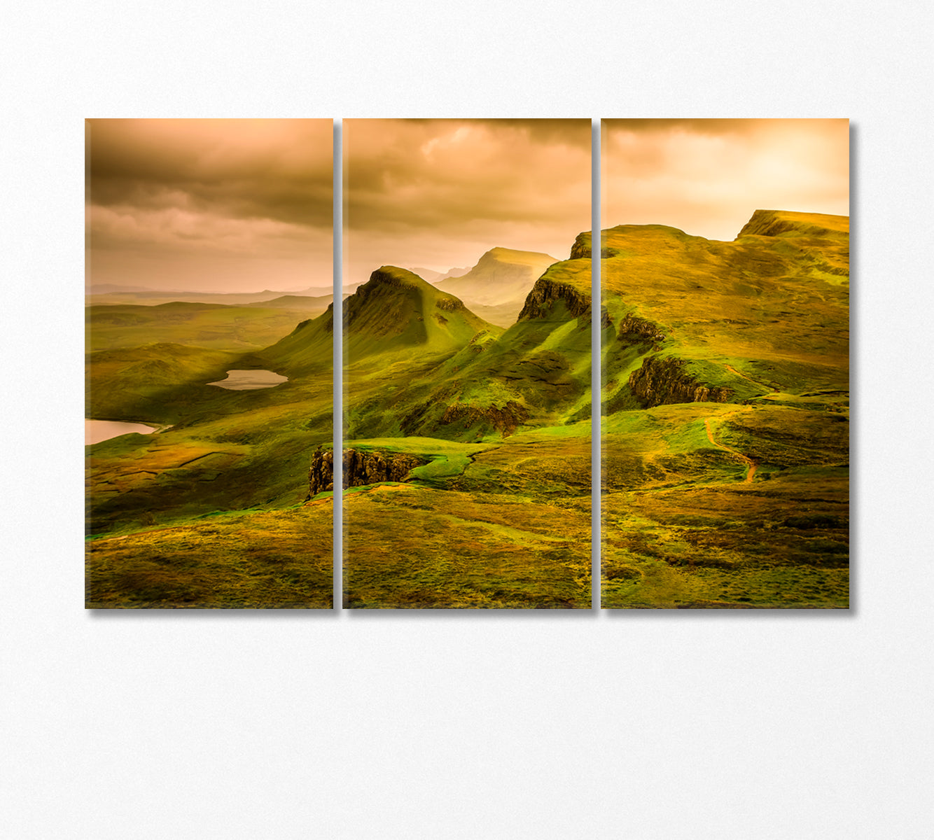 Mount Queering at Sunset UK Canvas Print-Canvas Print-CetArt-3 Panels-36x24 inches-CetArt