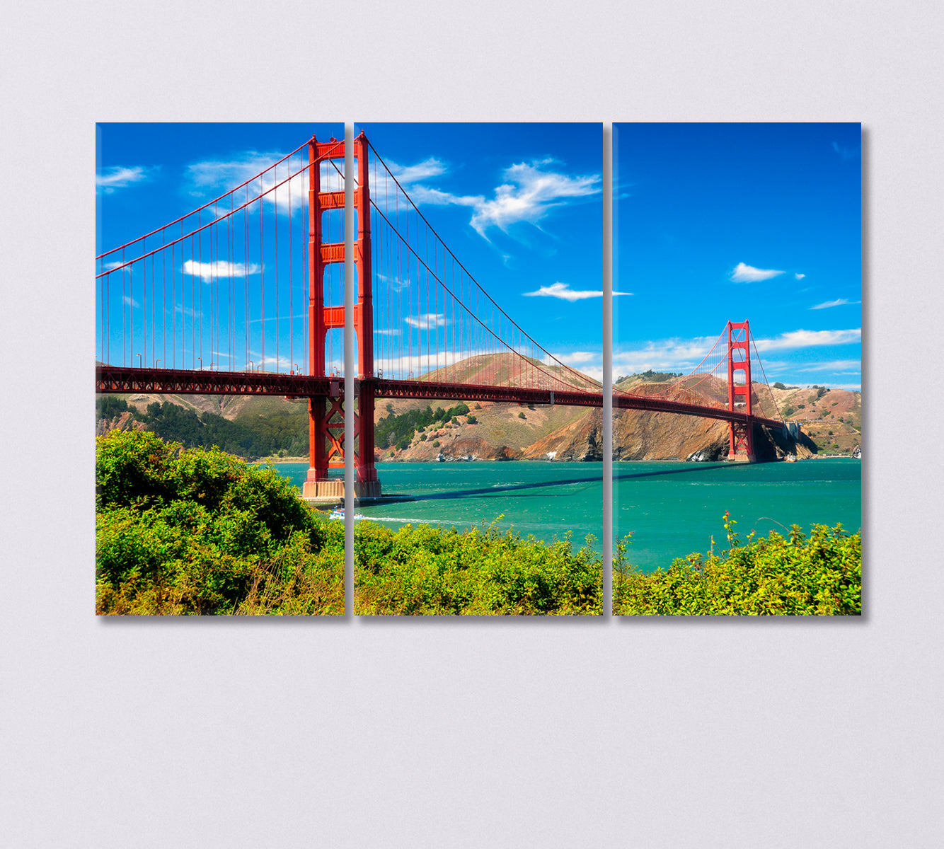 Golden Gate Bridge San Francisco Canvas Print-Canvas Print-CetArt-3 Panels-36x24 inches-CetArt