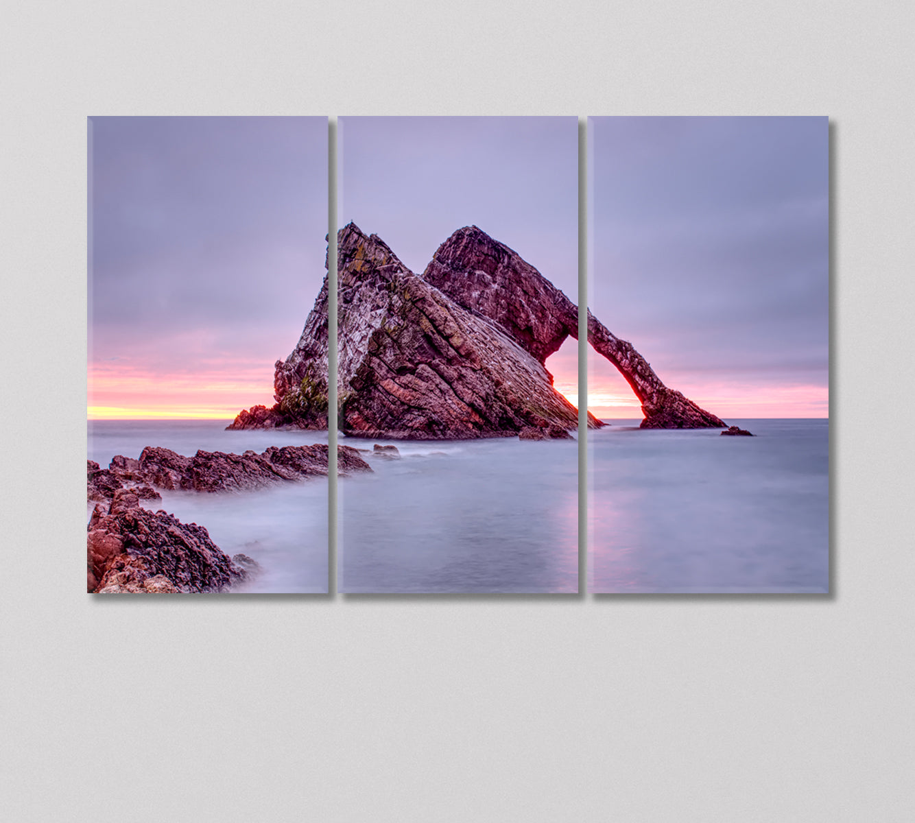 Bow Fiddle Rock Scotland Canvas Print-Canvas Print-CetArt-3 Panels-36x24 inches-CetArt