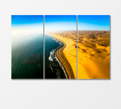 Skeleton Coast Namib Desert Namibia Canvas Print-Canvas Print-CetArt-3 Panels-36x24 inches-CetArt