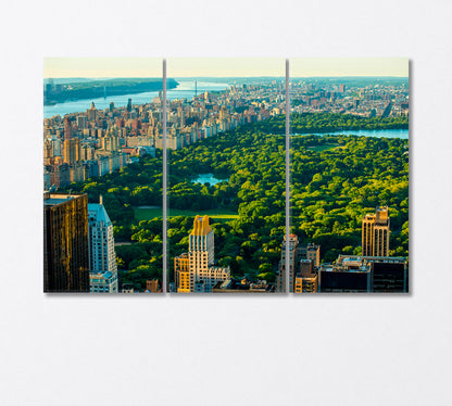 Central Park Manhattan New York Canvas Print-Canvas Print-CetArt-3 Panels-36x24 inches-CetArt