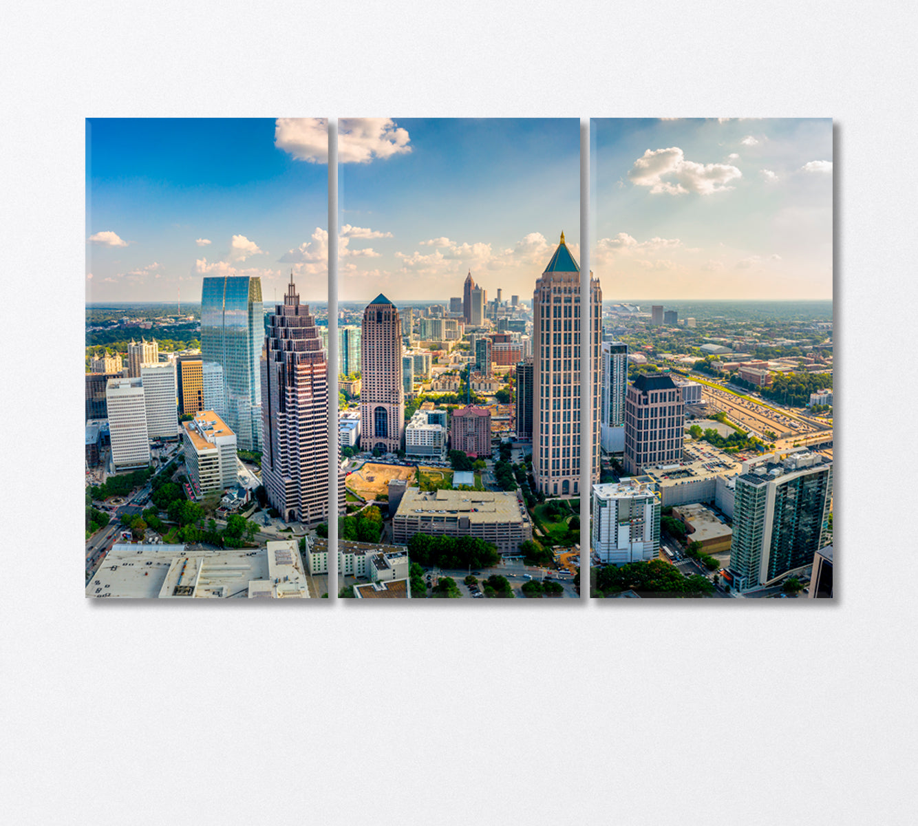 Atlanta Downtown Georgia USA Canvas Print-Canvas Print-CetArt-3 Panels-36x24 inches-CetArt