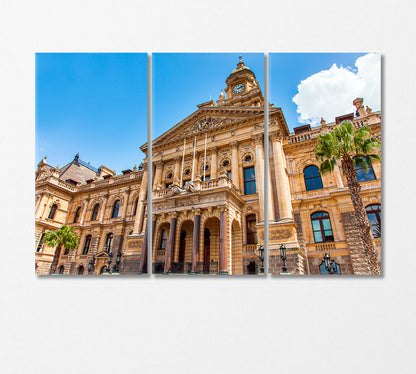 Cape Town City Hall South Africa Canvas Print-Canvas Print-CetArt-3 Panels-36x24 inches-CetArt