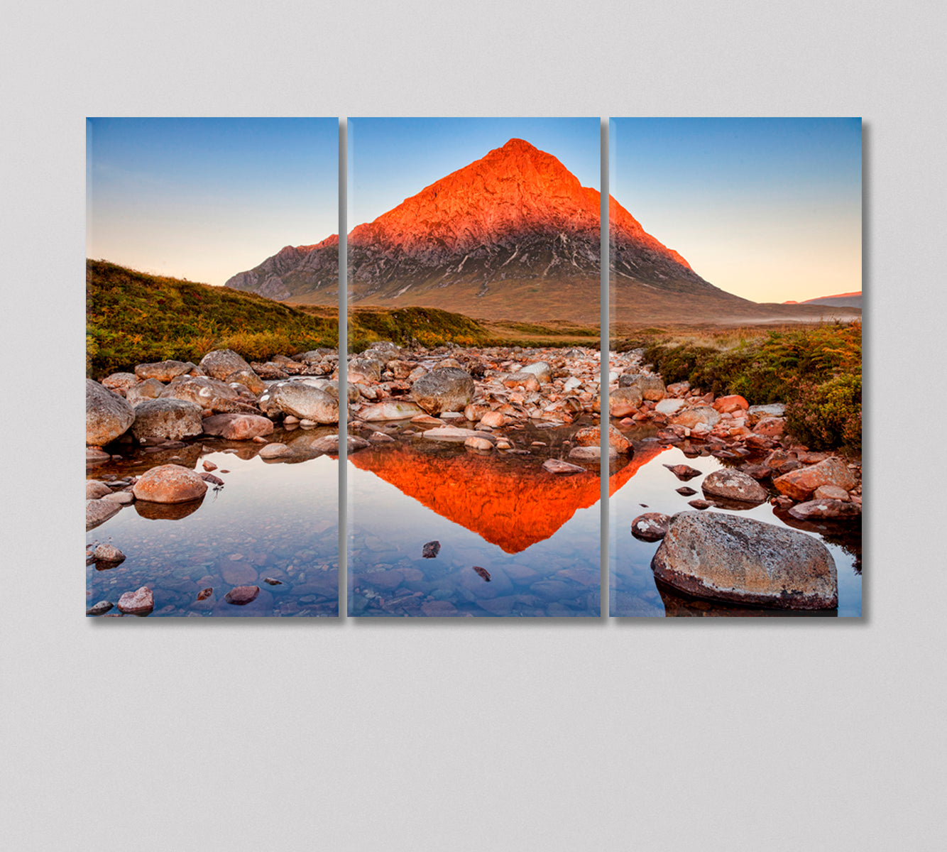 Mount Buachaille Etive Mor Scotland Canvas Print-Canvas Print-CetArt-3 Panels-36x24 inches-CetArt