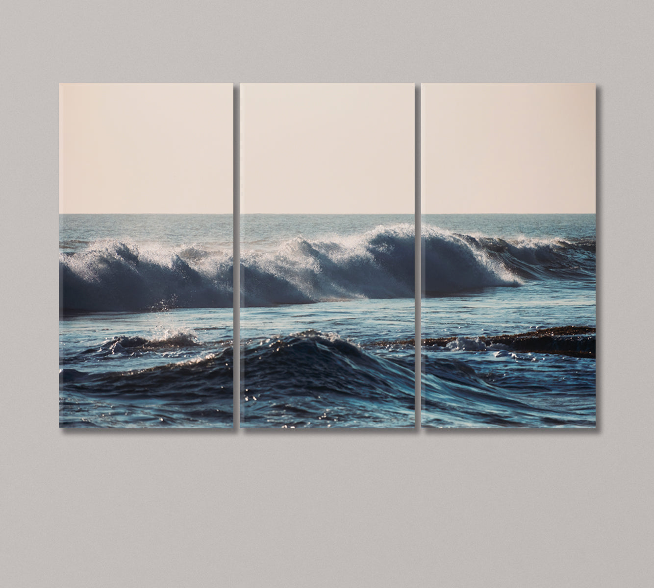 Sea Waves Canvas Print-Canvas Print-CetArt-3 Panels-36x24 inches-CetArt