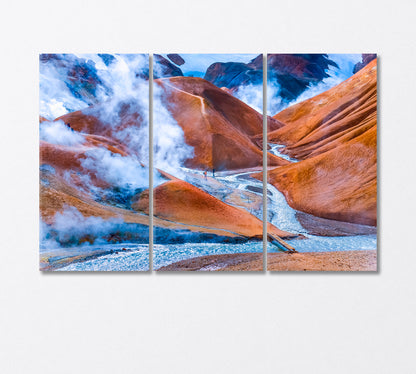 Geothermal Valley in Kerlingarfjoll Iceland Canvas Print-Canvas Print-CetArt-3 Panels-36x24 inches-CetArt