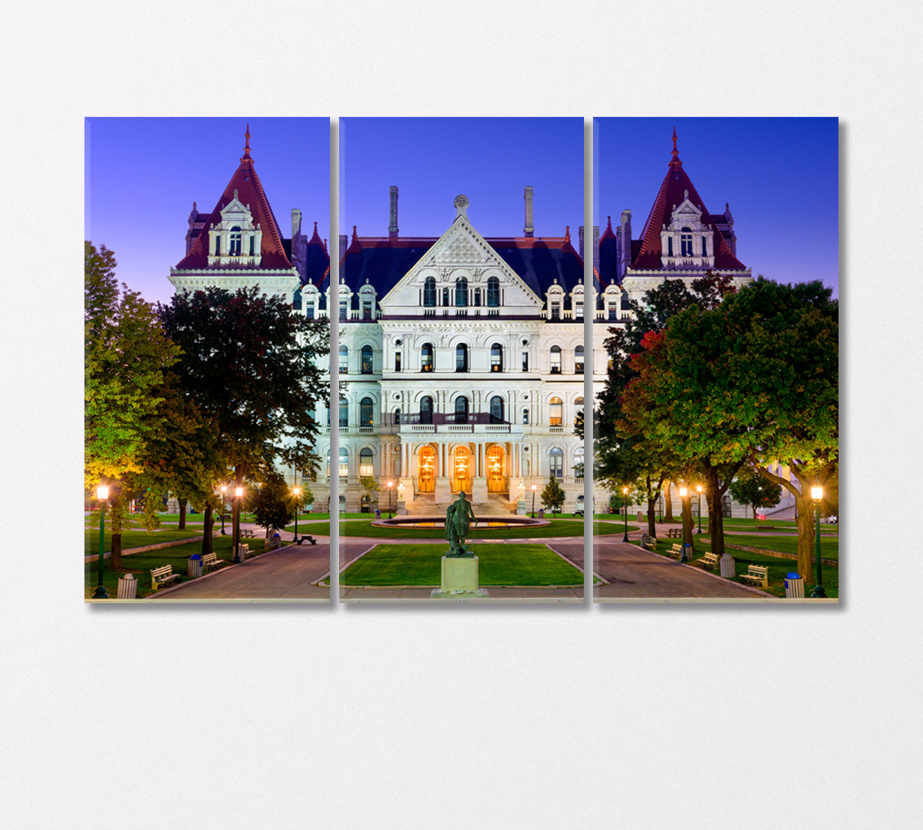 New York State Capitol USA Canvas Print-Canvas Print-CetArt-3 Panels-36x24 inches-CetArt