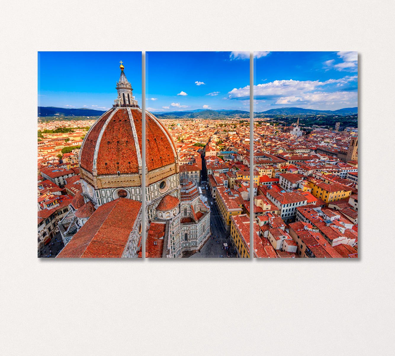 Cathedral Santa Maria Del Fiore Florence Italy Canvas Print-Canvas Print-CetArt-3 Panels-36x24 inches-CetArt