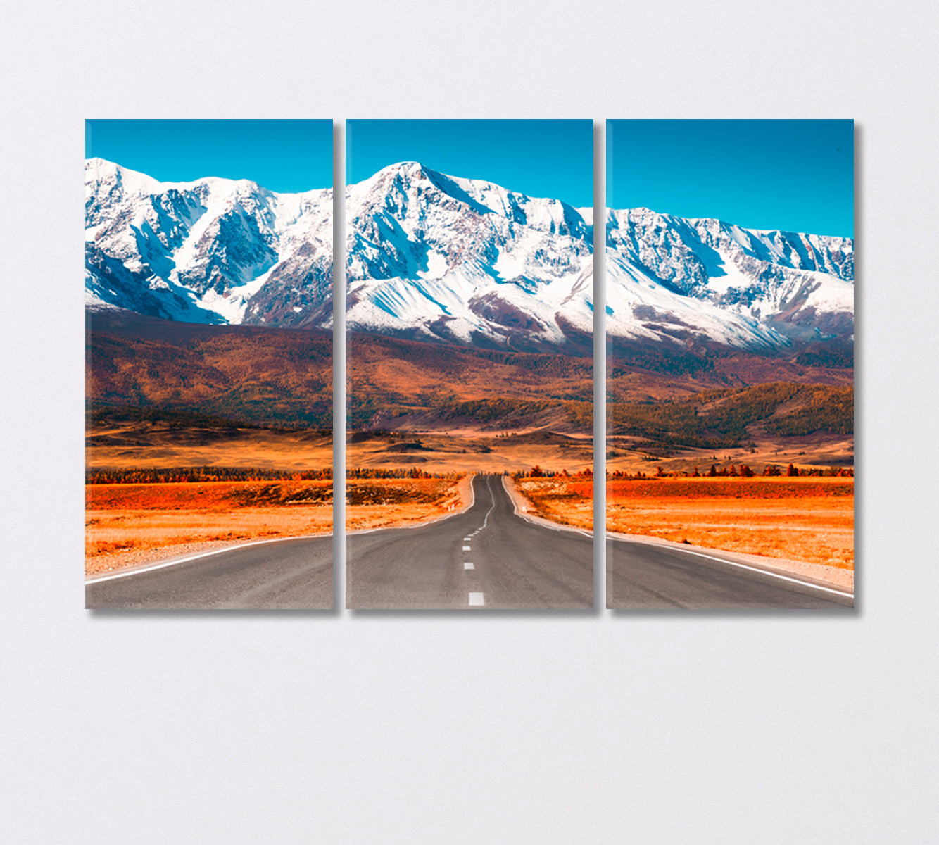 Road in Altai and the North Chuisky Mountain Range Canvas Print-Canvas Print-CetArt-3 Panels-36x24 inches-CetArt