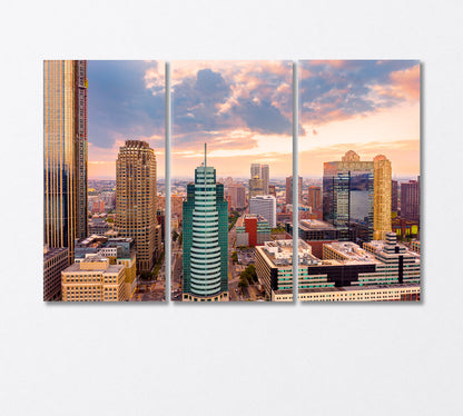 Jersey City High Rise at Sunset Canvas Print-Canvas Print-CetArt-3 Panels-36x24 inches-CetArt