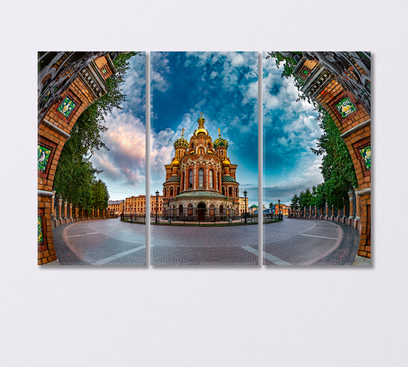 Orthodox Church Saint Petersburg Russia Canvas Print-Canvas Print-CetArt-3 Panels-36x24 inches-CetArt