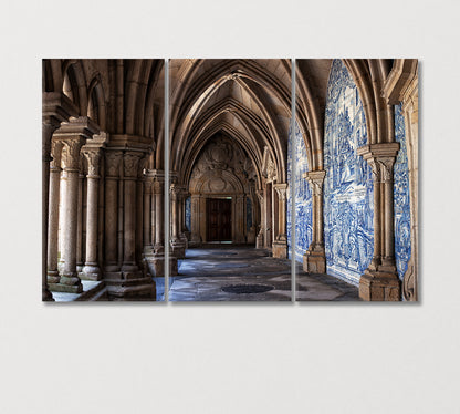 Porto Cathedral Portugal Canvas Print-Canvas Print-CetArt-3 Panels-36x24 inches-CetArt