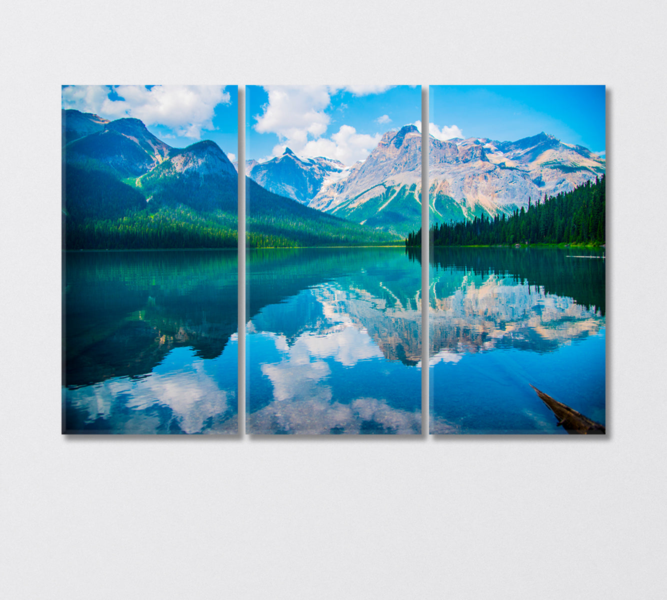 Snow Capped Mountains Banff National Park Canada Canvas Print-Canvas Print-CetArt-3 Panels-36x24 inches-CetArt