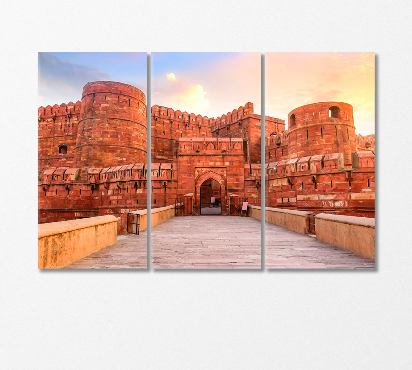 Agra Fort India Canvas Print-Canvas Print-CetArt-3 Panels-36x24 inches-CetArt