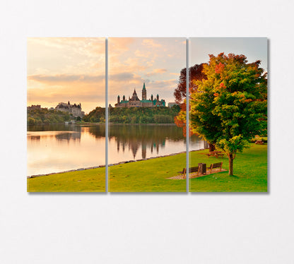 Ottawa City Skyline Canvas Print-Canvas Print-CetArt-3 Panels-36x24 inches-CetArt