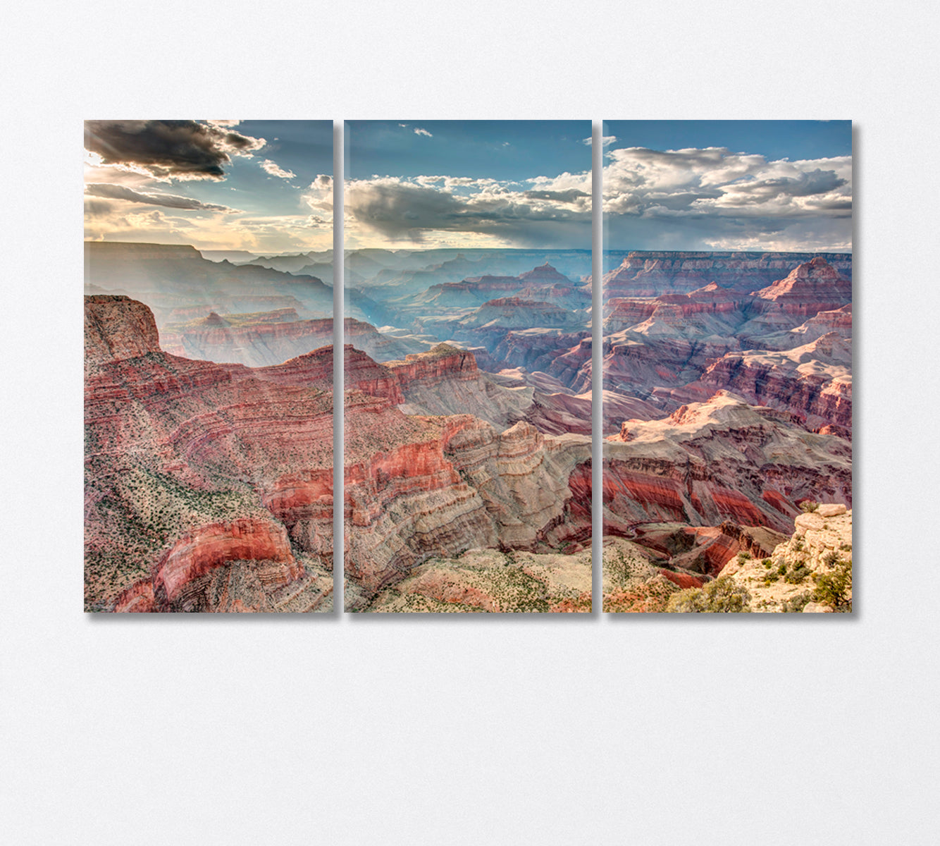 Sunbeams in the Grand Canyon USA Canvas Print-Canvas Print-CetArt-3 Panels-36x24 inches-CetArt