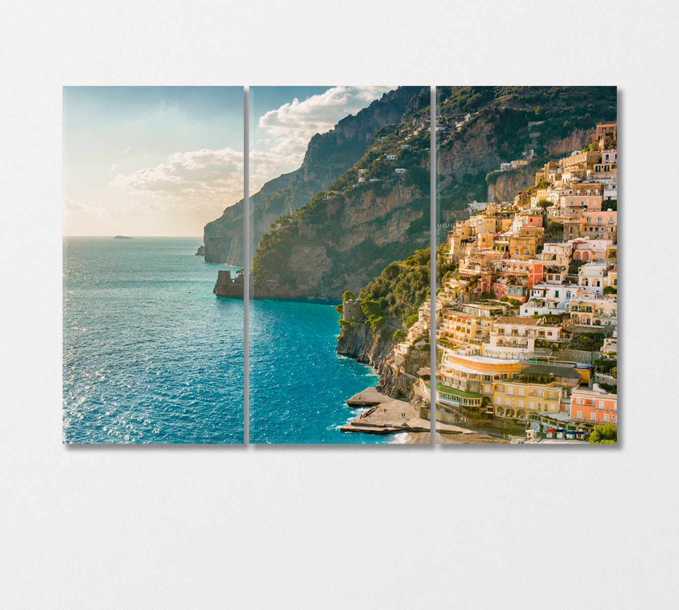 Amalfi Coast Italy Canvas Print-Canvas Print-CetArt-3 Panels-36x24 inches-CetArt