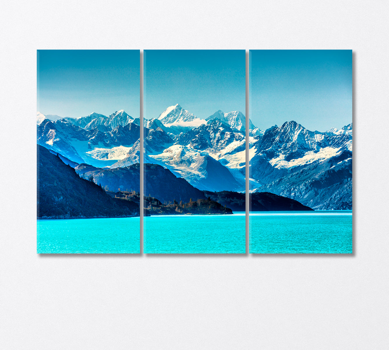 Snowy Alaska Mountains Canvas Print-Canvas Print-CetArt-3 Panels-36x24 inches-CetArt