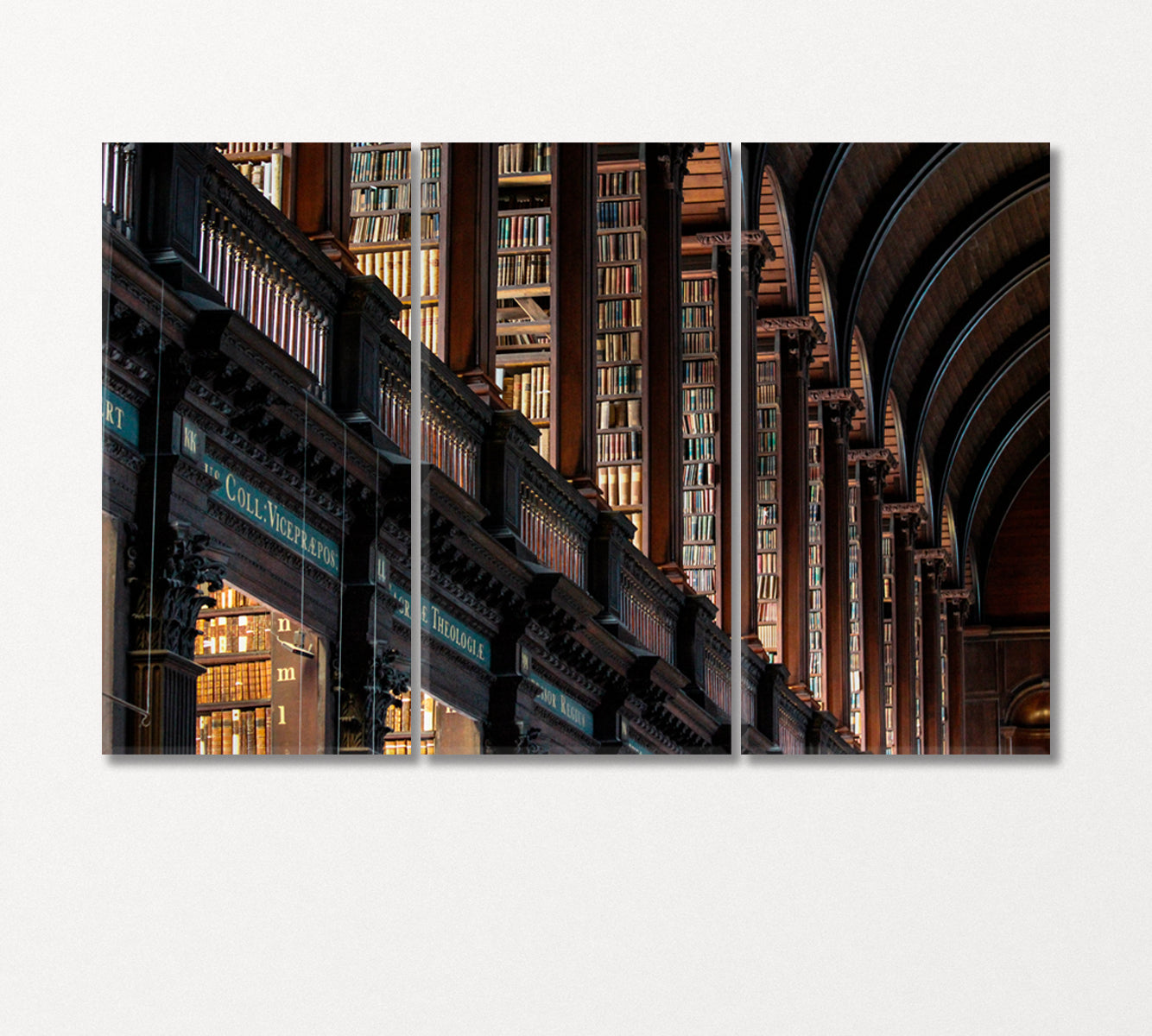 Trinity College Library Dublin Ireland Canvas Print-Canvas Print-CetArt-3 Panels-36x24 inches-CetArt