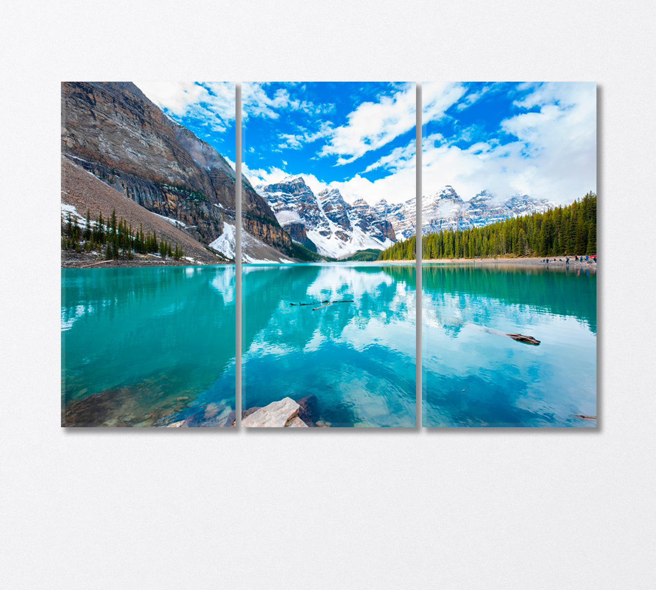 Moraine Lake in Banff Canada Canvas Print-Canvas Print-CetArt-3 Panels-36x24 inches-CetArt