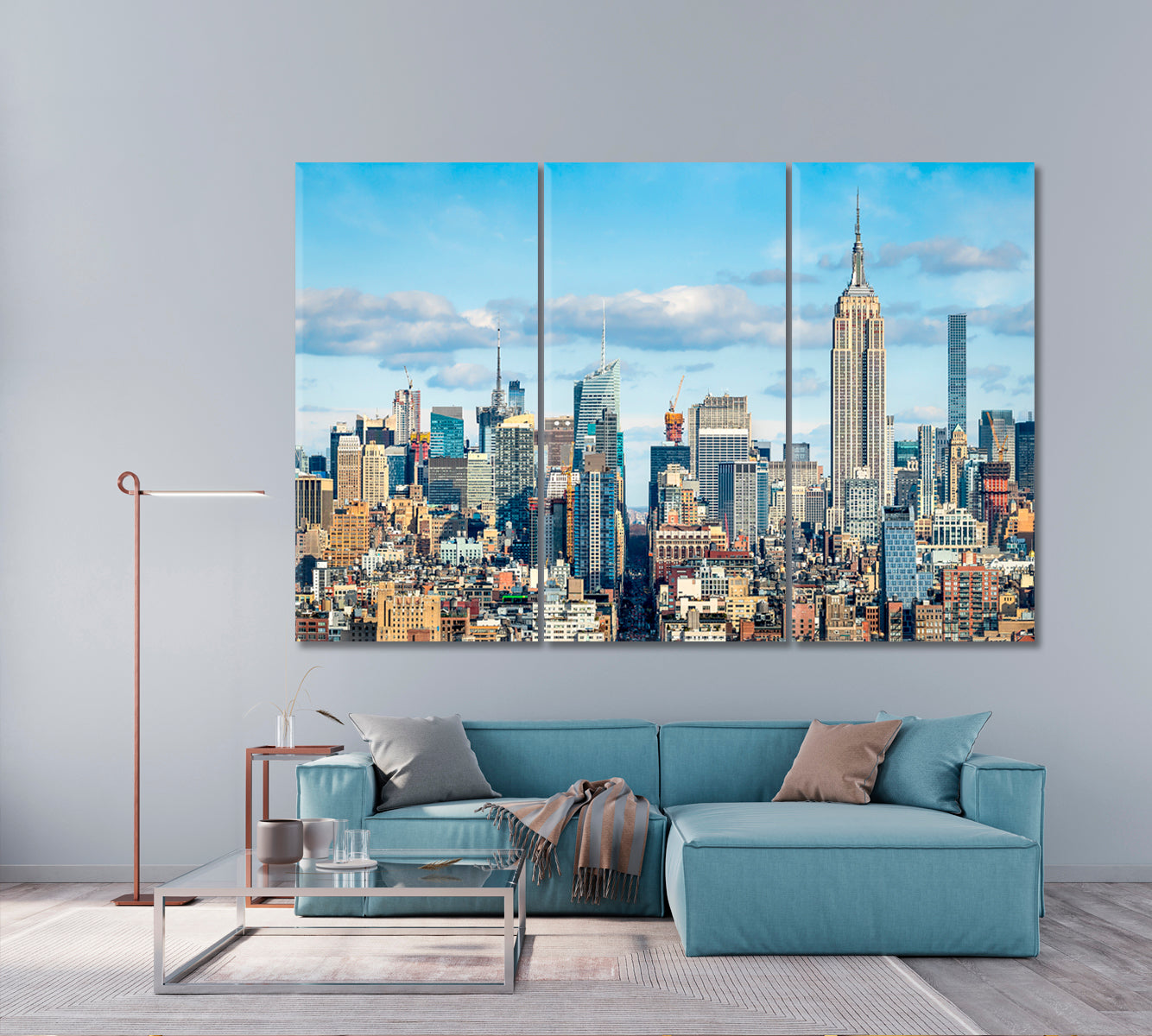 Skyscrapers Manhattan New York Canvas Print-Canvas Print-CetArt-1 Panel-24x16 inches-CetArt