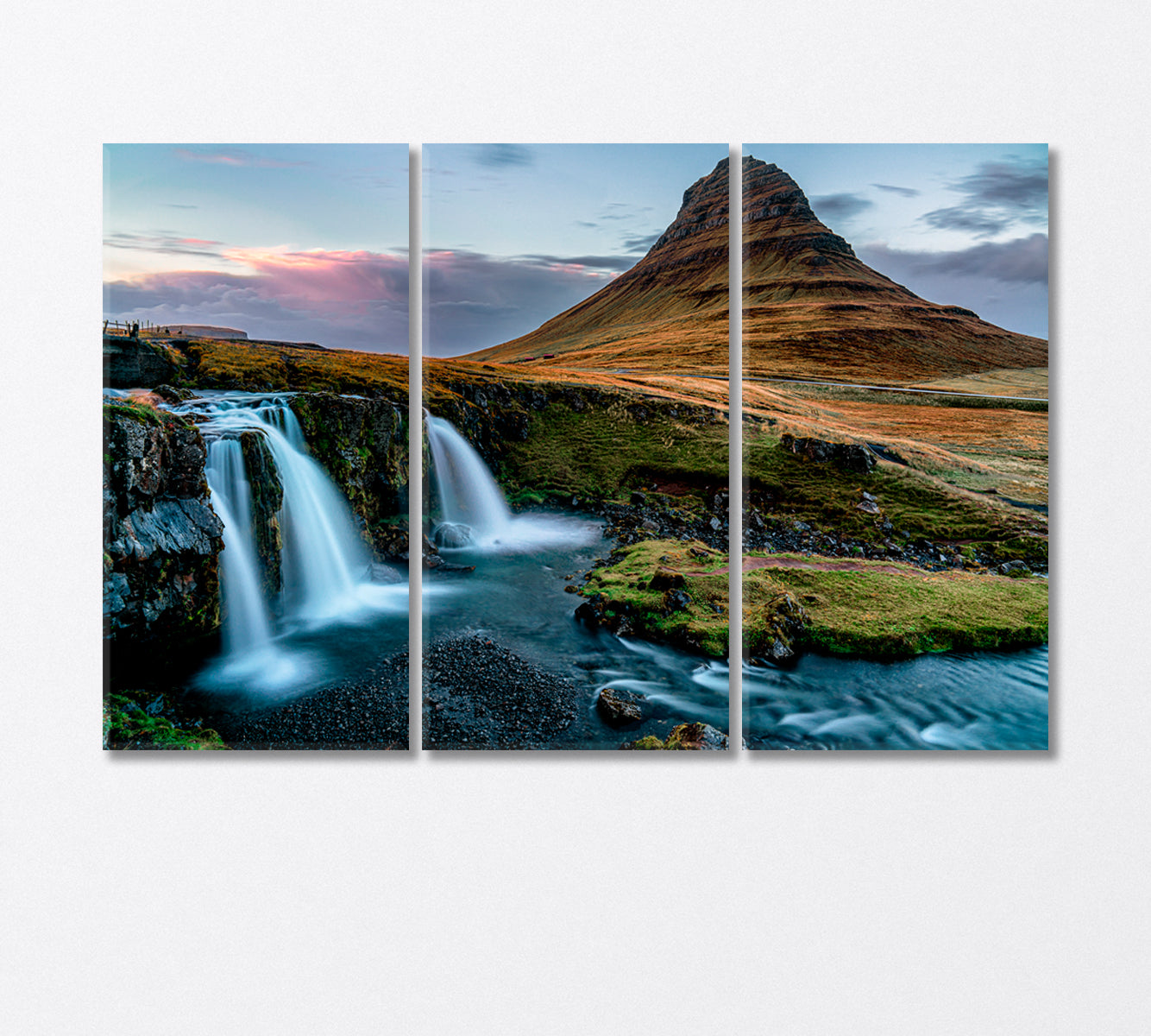 Mount Kirkjufell in Western Iceland Canvas Print-Canvas Print-CetArt-3 Panels-36x24 inches-CetArt