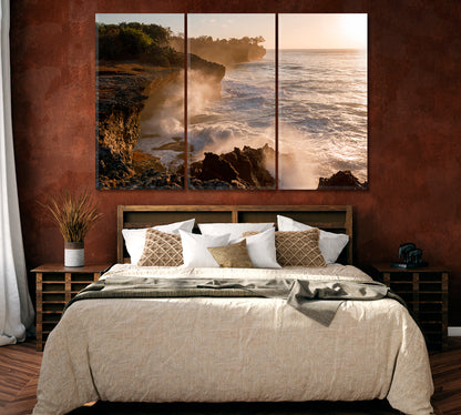 Rocky Сoast With Raging Waves Canvas Print-Canvas Print-CetArt-1 Panel-24x16 inches-CetArt