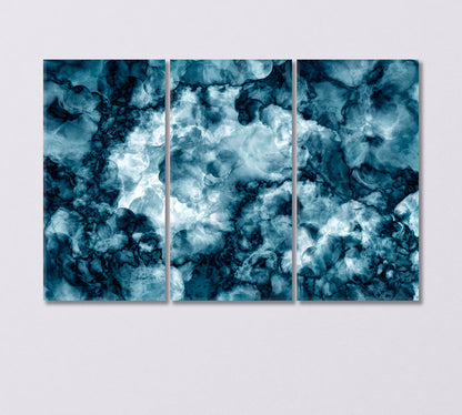 Abstract Dark Blue Dense Smoke Swirls Canvas Print-Canvas Print-CetArt-1 Panel-24x16 inches-CetArt