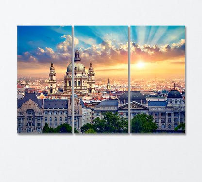 Budapest Hungary Canvas Print-Canvas Print-CetArt-3 Panels-36x24 inches-CetArt