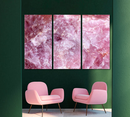 Rose Quartz Surface Canvas Print-Canvas Print-CetArt-3 Panels-36x24 inches-CetArt