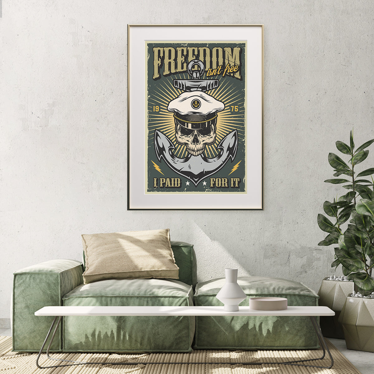 Freedom Isn't Free Veteran Man Cave Posters Wall Decorations-Vertical Posters NOT FRAMED-CetArt-8″x10″ inches-CetArt