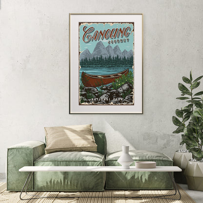 Vintage Canoe Posters Prints For Travel Inspiration-Vertical Posters NOT FRAMED-CetArt-8″x10″ inches-CetArt