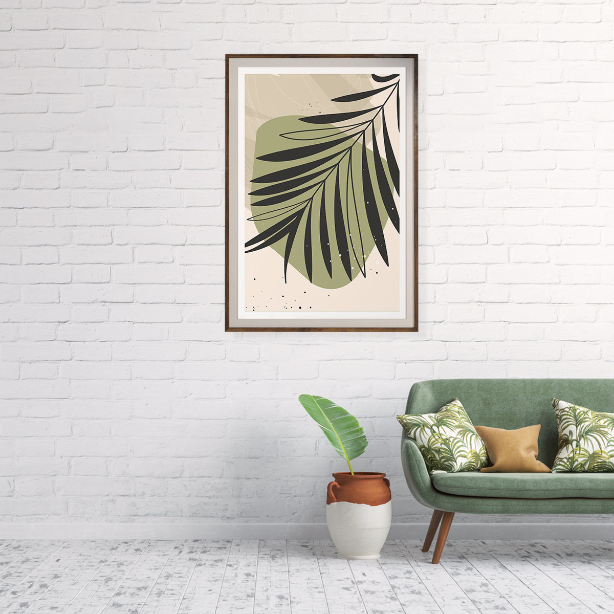 Minimalist Art Green Leaves Poster Wall Art Decor-Vertical Posters NOT FRAMED-CetArt-8″x10″ inches-CetArt