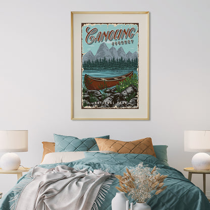 Vintage Canoe Posters Prints For Travel Inspiration-Vertical Posters NOT FRAMED-CetArt-8″x10″ inches-CetArt