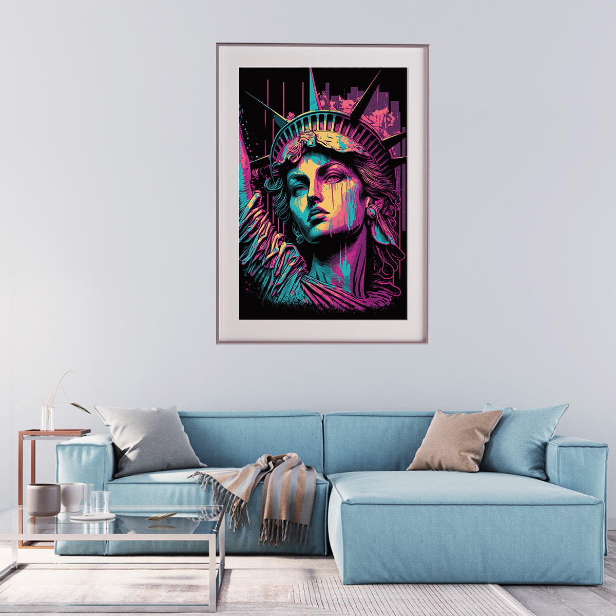 Multicolor Statue of Liberty Poster Print Modern Wall Art-Vertical Posters NOT FRAMED-CetArt-8″x10″ inches-CetArt