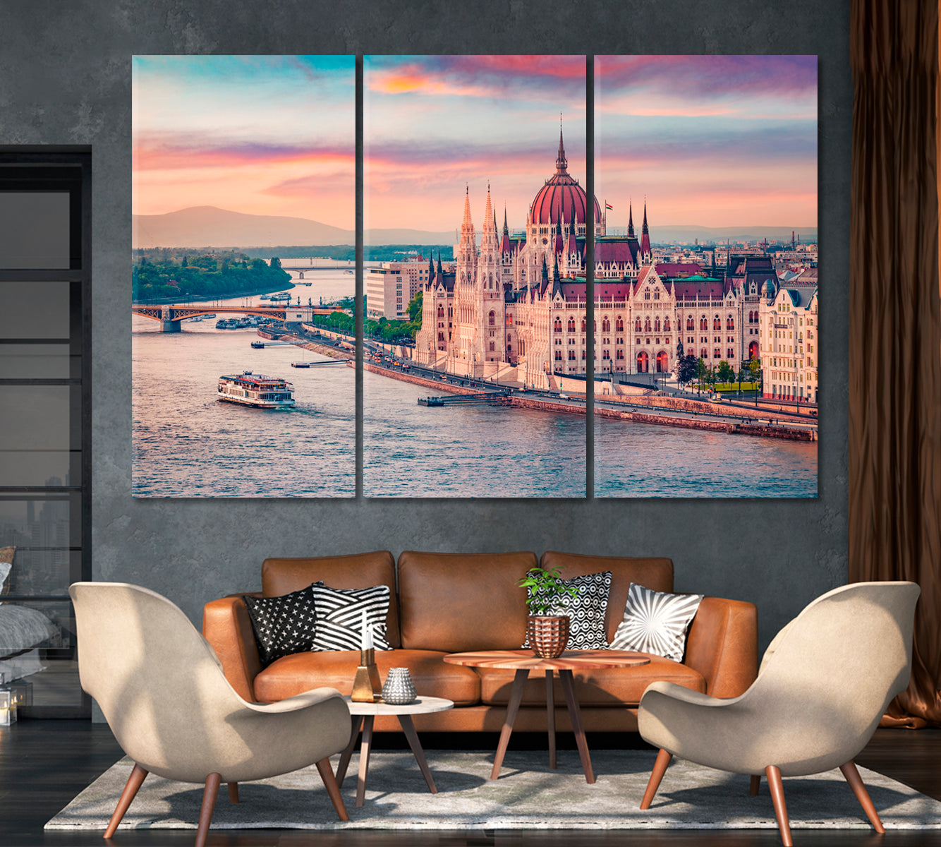 Hungarian Parliament Building in Budapest Canvas Print-Canvas Print-CetArt-1 Panel-24x16 inches-CetArt