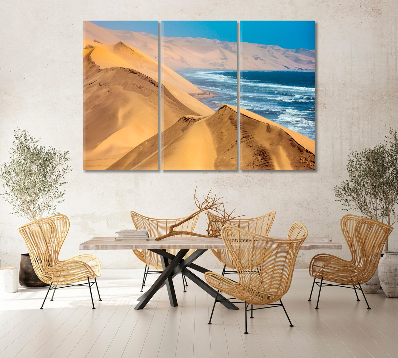 Atlantic Coast of Walvis Bay Desert Namibia Canvas Print-Canvas Print-CetArt-1 Panel-24x16 inches-CetArt