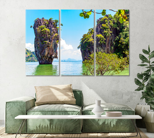 Khao Phing Kan Island Thailand Canvas Print-Canvas Print-CetArt-1 Panel-24x16 inches-CetArt