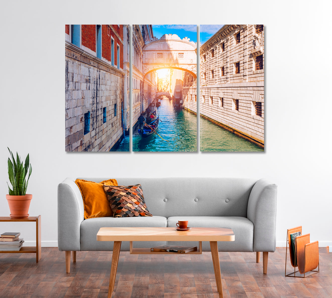 Bridge of Sighs and Rio de Palazzo o de Canonica Canal Venice Italy Canvas Print-Canvas Print-CetArt-1 Panel-24x16 inches-CetArt