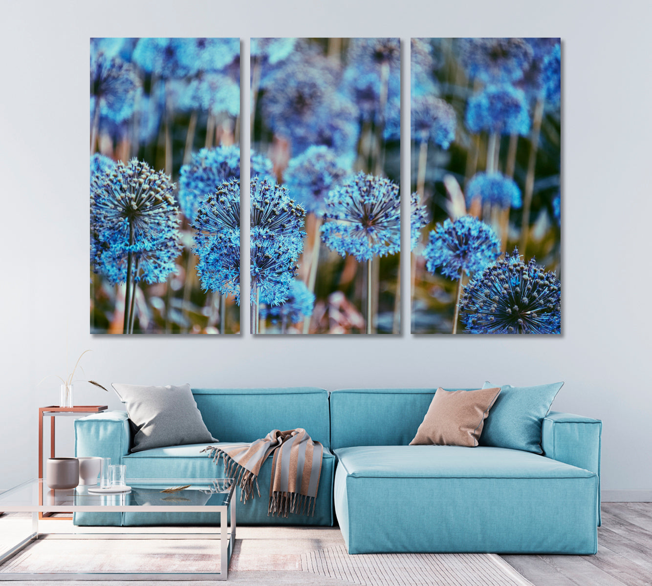 Alliums Flowers Canvas Print-Canvas Print-CetArt-1 Panel-24x16 inches-CetArt