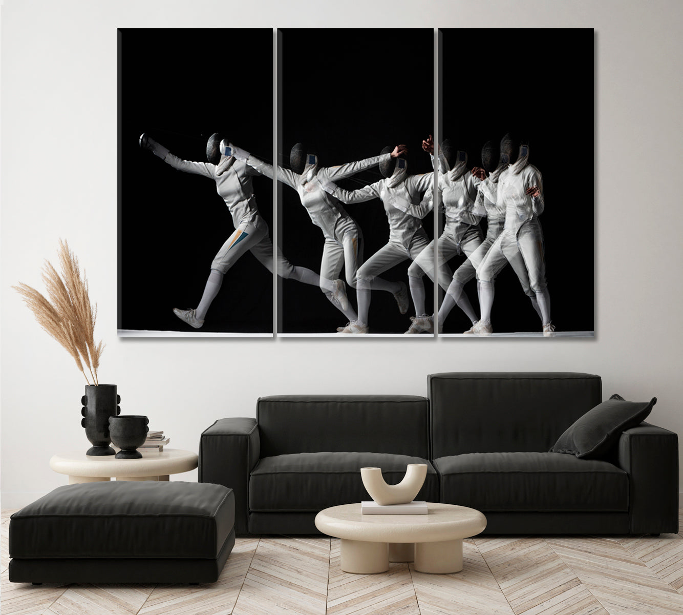 Fencing Process Canvas Print-Canvas Print-CetArt-1 Panel-24x16 inches-CetArt