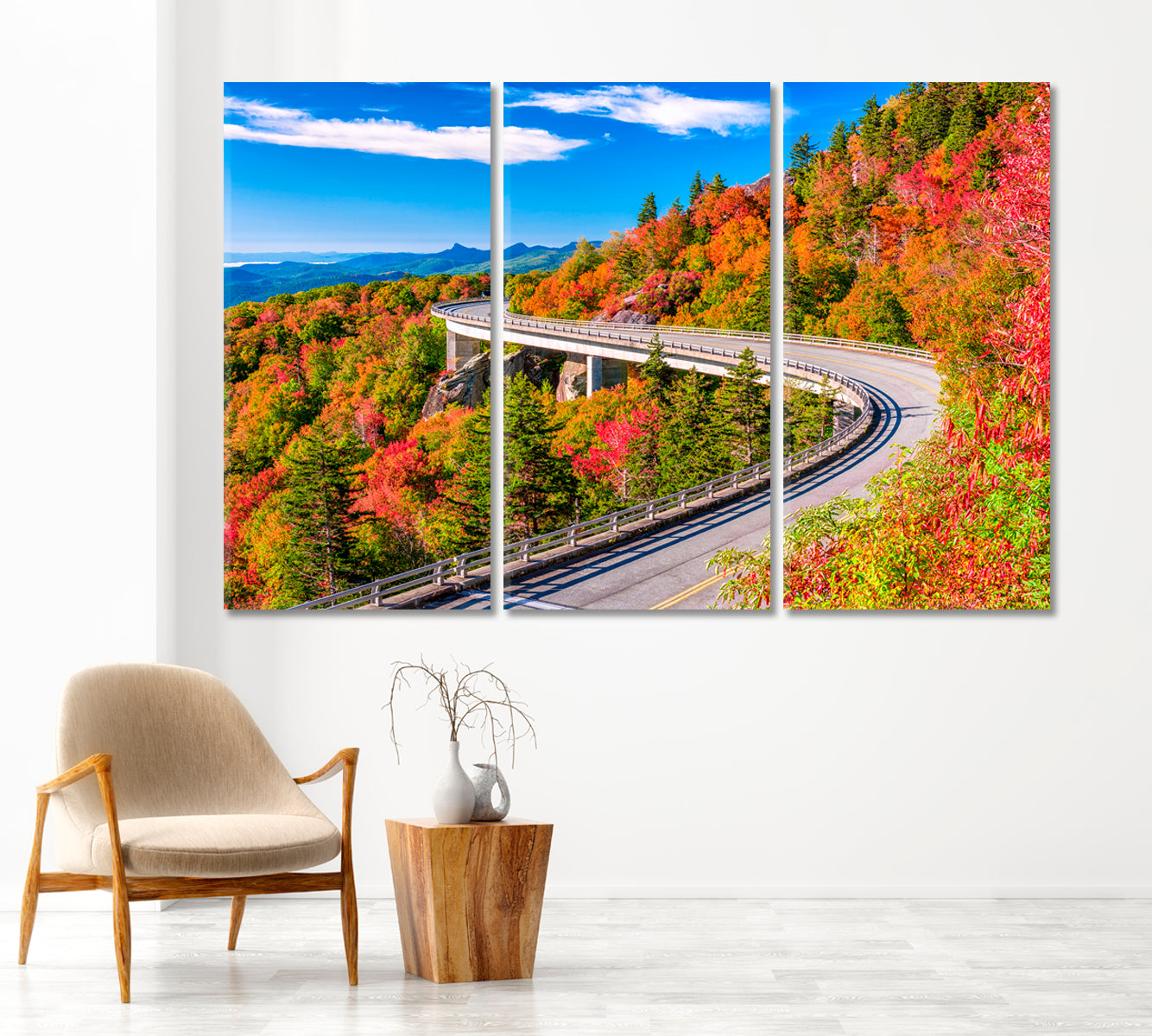 Linn Cove Viaduct North Carolina USA Canvas Print-Canvas Print-CetArt-1 Panel-24x16 inches-CetArt