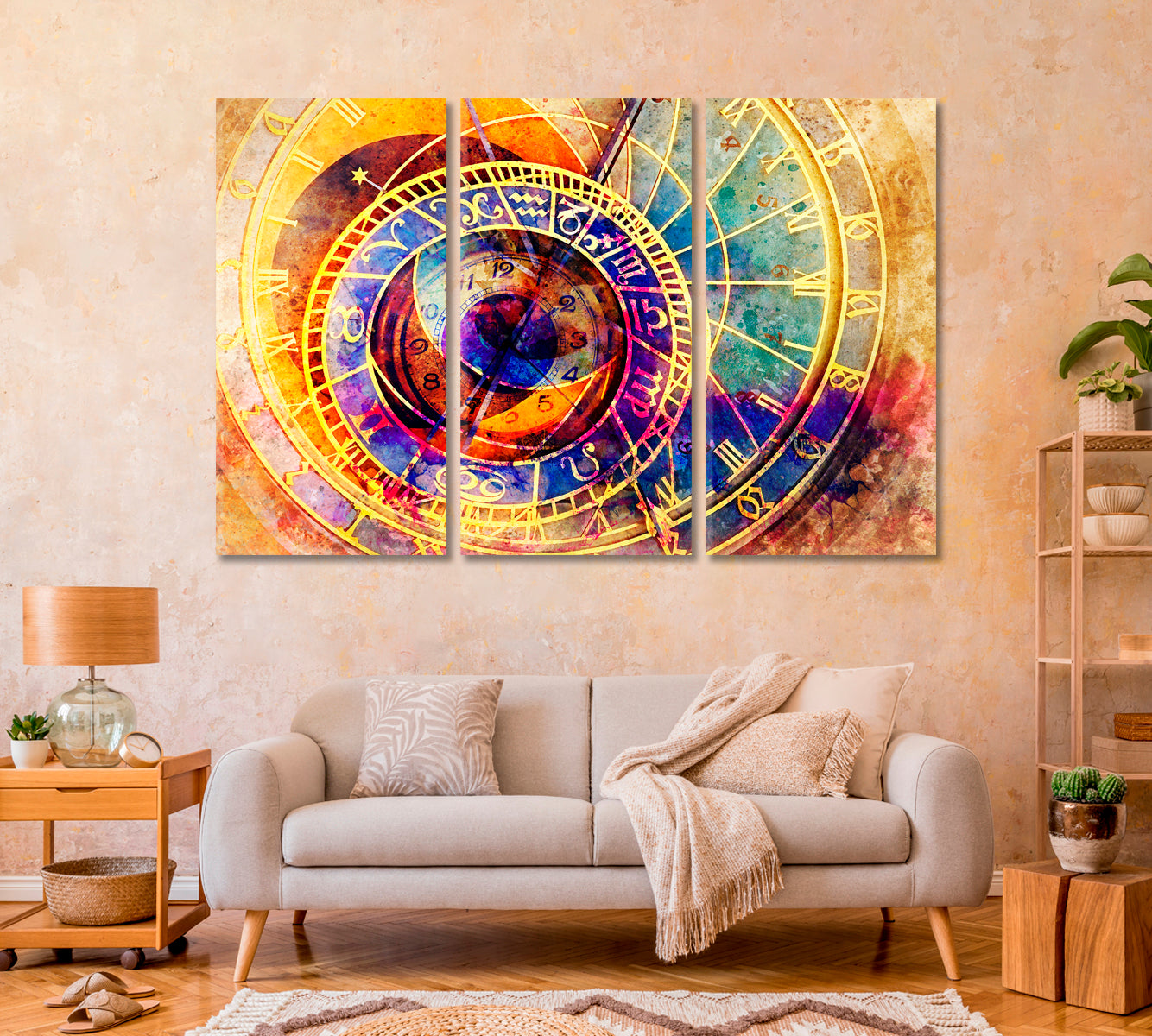 Abstract Astrological Zodiac Symbols Canvas Print-Canvas Print-CetArt-1 Panel-24x16 inches-CetArt