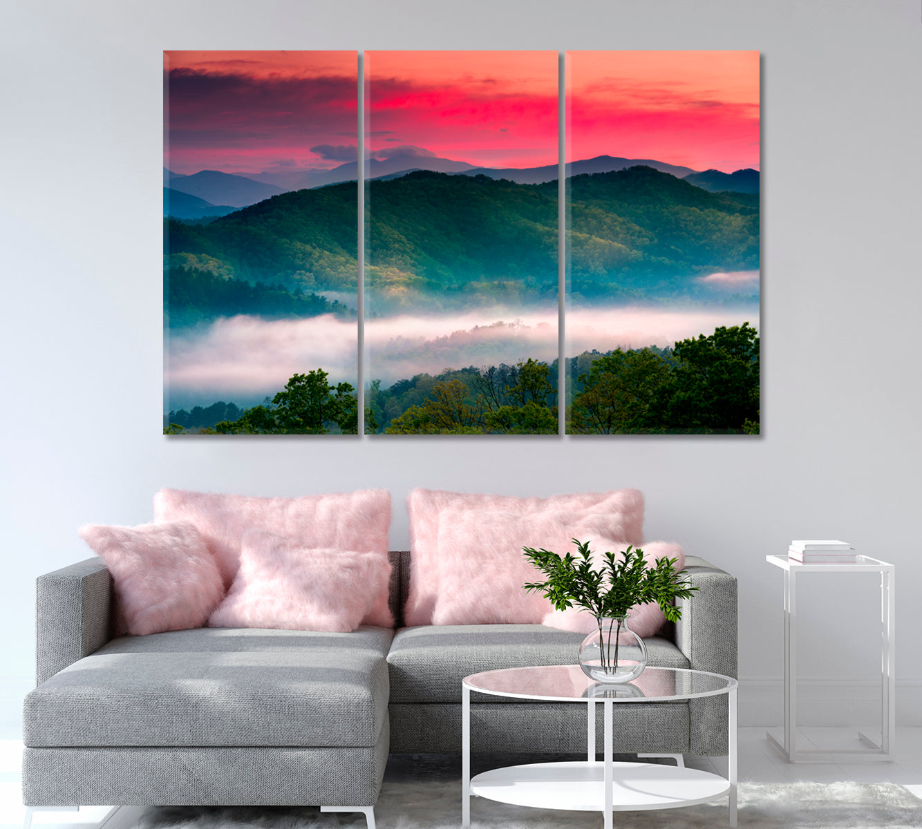 Foggy Great Smoky Mountains National Park Canvas Print-Canvas Print-CetArt-1 Panel-24x16 inches-CetArt